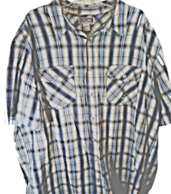 Duluth Trading Co. Shirt Size 2XL Tall Button Front Cotton Pocket Plaid Pockets - £13.90 GBP