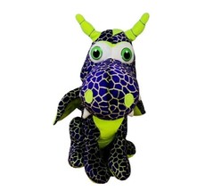 Classic Toy Company Purple and Green Stuffed Animal Plush Dragon  - £10.72 GBP