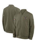 Mens Patriots Salute to Service 2025 Sideline Full-zip Bomber Jacket NE ... - €86,29 EUR