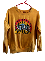 The Beatles Women's Sweatshirt XS Yellow Apple Fleece Long Sleeve Yellow... - $17.05