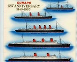 Cunard 125th Anniversary 1840-1965 Cover Luncheon Menu R M S Caronia Jul... - £21.74 GBP