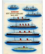 Cunard 125th Anniversary 1840-1965 Cover Luncheon Menu R M S Caronia Jul... - £21.80 GBP