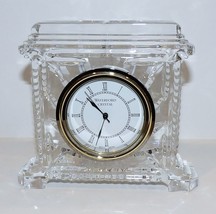 BEAUTIFUL SIGNED WATERFORD IRISH CRYSTAL MANTLE/DESK 5&quot; CLOCK - £59.00 GBP