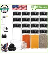 16 Pack 9oz Clear BPA-Free Spice Jars with Twist Lock Lid for Easy Storage - €30,81 EUR