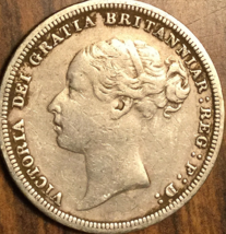 1883 UK GB GREAT BRITAIN SILVER SIXPENCE COIN - $21.68