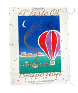 A Taste of Beaverton 1992 Hot Air Balloon Signed Event Poster Springer 1... - £56.94 GBP