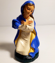 Vintage Nativity Replacement Kneeling Virgin Mary Papier Paper Mache Italy - $8.59