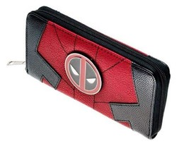 Dead-Pool Metal Badge Zip Around Hand Purse Clutch Wallet - $504.14 MXN
