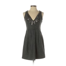 SILENCE + NOISE Women Gray Sleeveless Tweed Beaded Urban Outfitters Dress Size 2 - £30.08 GBP