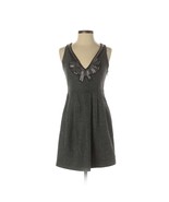 SILENCE + NOISE Women Gray Sleeveless Tweed Beaded Urban Outfitters Dres... - $39.00