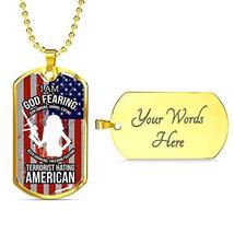 Express Your Love Gifts Right to Bear Arms Dog Tag Necklace Engraved Stainless S - £47.43 GBP