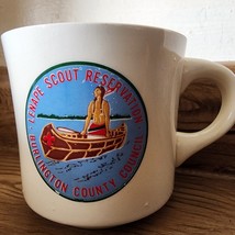 Vintage Boy Scouts of America Mug Cup BSA Lenape Scout Reservation Burli... - $6.17