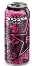 12 Cans Of Rockstar Punched Strawberry Energy Drink 16 oz Each -Free Shipping - £52.31 GBP