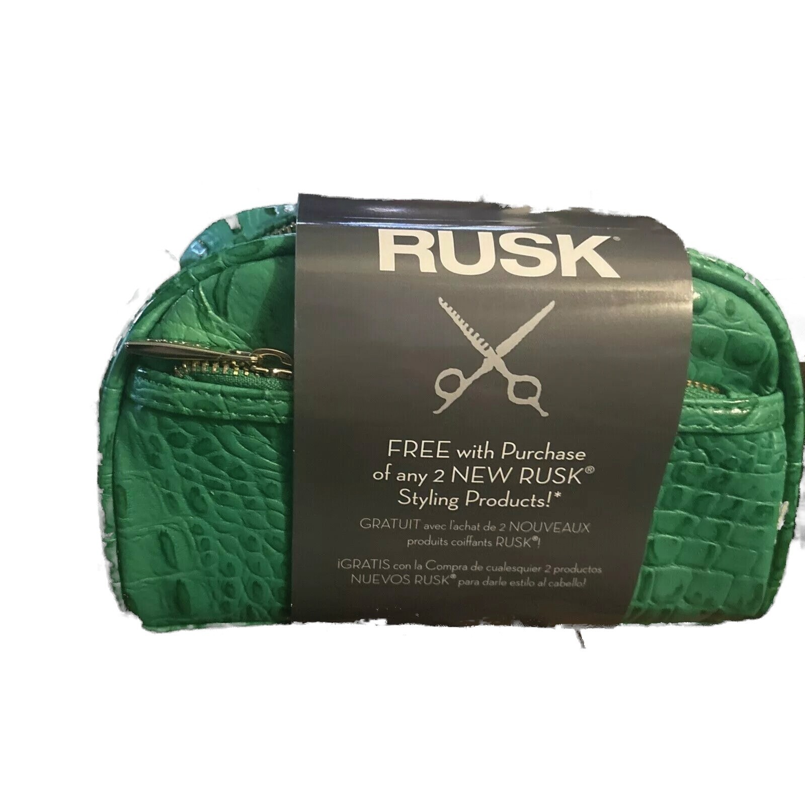 Rusk Green Crocodile Makeup Bag - $5.86
