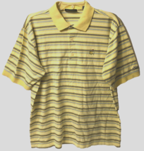 $9.99 Masters Collection Blue Yellow Stripes Cotton Golf Augusta Polo Shirt M - £7.40 GBP