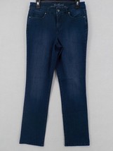 Gloria Vanderbilt Ladies Rail Straight Denim Jean SZ 6 Average Medium Blue Wash  - £11.78 GBP