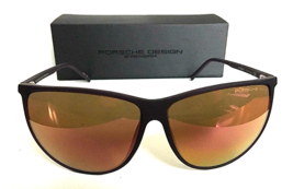 New Porsche Design P 8601 B Black Oversized Mirrored Women&#39;s Sunglasses Italy - £146.72 GBP