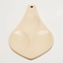 Ekco Vintage Spoon Utensil Rest- Cream Bisque Almond- Triple Spot - Made... - $15.10