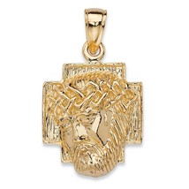 14k yellow gold jesus crown of thorns pendant charm - £481.16 GBP