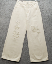 Habitual Pants Womens Size 10 White Ripped Pocket High Waisted Low Rise ... - £17.75 GBP