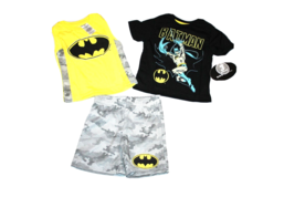 DC Comics Toddler Boys&#39; Batman Pajamas Night Riding 3 Piece Pajama Set Sz 2T NEW - £14.43 GBP