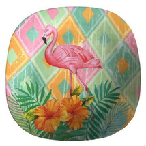 Flamingo Melamine Plates 8.5&quot; Set of 4 Certified International Pink Beach Summer - £23.92 GBP