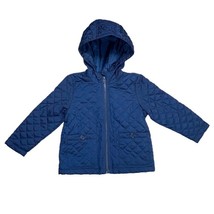 The Children’s Place Navy Lightweight Quilted Hooded Fleece Lined Jacket Coat - £10.89 GBP