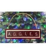 Texas A&M Aggies ATM Scrabble Tiles Christmas Ornament - $9.89