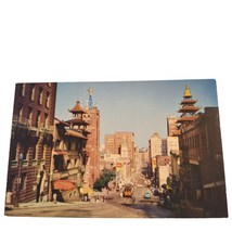 Postcard California Street Cable Cars Chinatown Chrome Unposted - £5.44 GBP