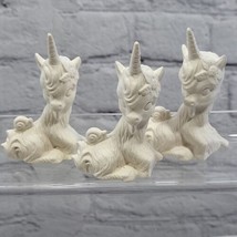Vintage Bisque Unicorn Figurines Fairytale Mythical Lot Of 3 Ready To Pa... - £15.47 GBP