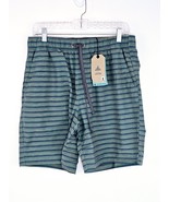 Prana Mens Metric E Waist Shorts Cove Stripe L Pull On 8&quot; Inseam Boardsh... - $33.81