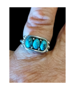 Beautiful Avon silver and turquoise ring size 7 - €31,05 EUR