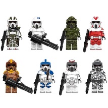 Star Wars Geonosis ARF Trooper Boomer Trauma Forest Trooper 8pcs Minifigures Toy - £13.98 GBP