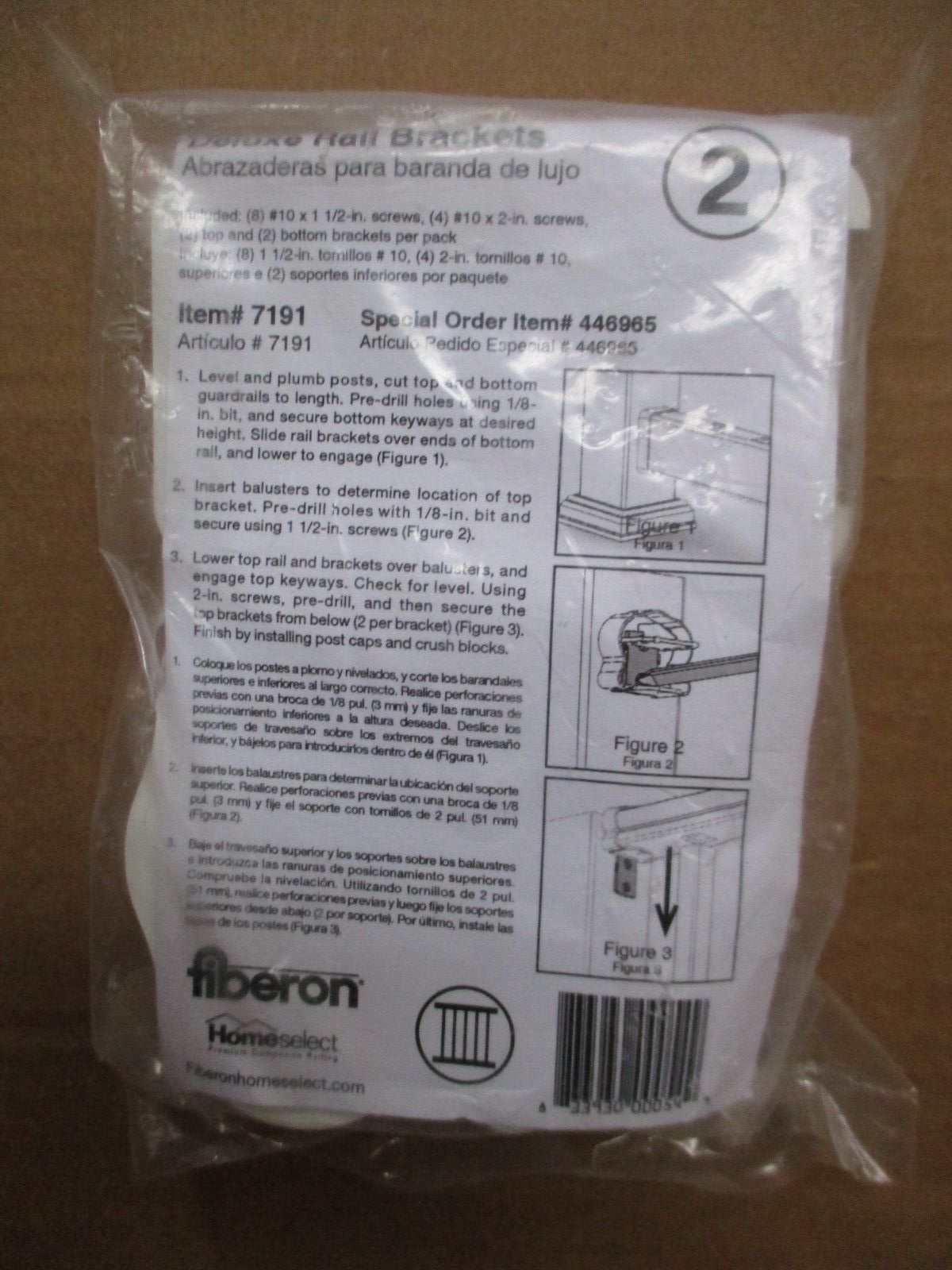 Fiberon Deluxe White PVC Rail Brackets 7191 - $26.50