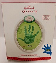 Hallmark Keepsake 2013 Merry Little Christmas Handprint Ornament New - £6.05 GBP