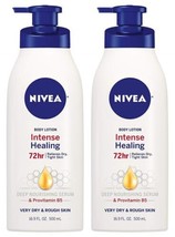 Nivea Lotion Intense Healing 72Hr 16.9 Ounce Pump Dry to Very Dry Skin (2 Pack) - £14.31 GBP