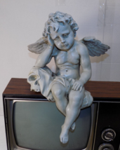 Design Toscano Angel Contemplating Statue 13&quot; H x 8.5&quot; W Garden Statue - £31.39 GBP