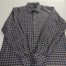 Zachary Prell Long Sleeve Shirt Men’s Size XL Gray Blue Brown Plaid Button Up image 9