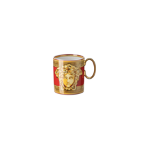 Versace Rosenthal Amplified Golden Coin Mug Red Medusa coffee cup NEW IN BOX - £158.74 GBP