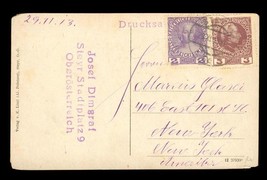 Vintage Postcard 1913 Cancel Postal History Austria to USA Enns Birds Eye View - £10.26 GBP