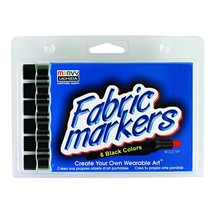 Uchida 520-6F Marvy Bold Tip Black Color Fabric Marker Set - $35.99