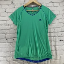 Adidas Climalite Running T Shirt Mint Green Womens Sz M Athletic Pocket - £7.72 GBP