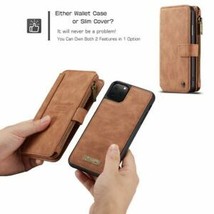 Leather Wallet Flip Magnetic back cover Case For Apple iPhone MODELS - £68.11 GBP