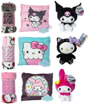 Huge Hello Kitty Bundle Pillow Blanket Plush 9 Items Kuromi Sanrio Brand New - £88.30 GBP
