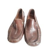 Clarks England mens brown casual slip on Driver Loafer shoes size 9 M le... - $31.99