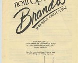 Brando&#39;s Suburban Grille &amp; Bar Menu Dunwoody Georgia 1985 - $17.82