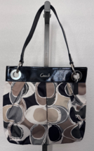 Coach Madison Optic Fabric Print Satin Shoulder Bag F17649 - $37.61