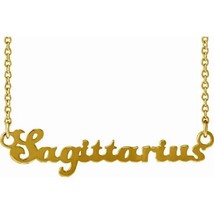 Sagittarius Zodiac Necklace in 14k Yellow Gold, Rose or White Gold - £302.89 GBP+