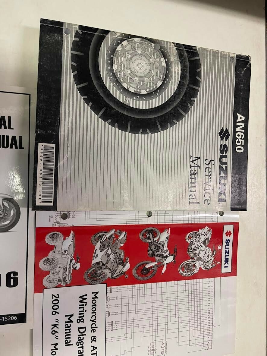 2005 2006 Suzuki AN650 Service Repair Shop Manual Set W Wiring Diagram + Trainin Item image 2
