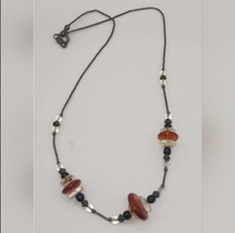 Sterling Liquid Silver Necklace Beaded - $50.00